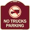 Signmission No Truck No Truck Parking WithHeavy-Gauge Aluminum Architectural Sign, 18" x 18", BU-1818-23560 A-DES-BU-1818-23560 - alternate 1